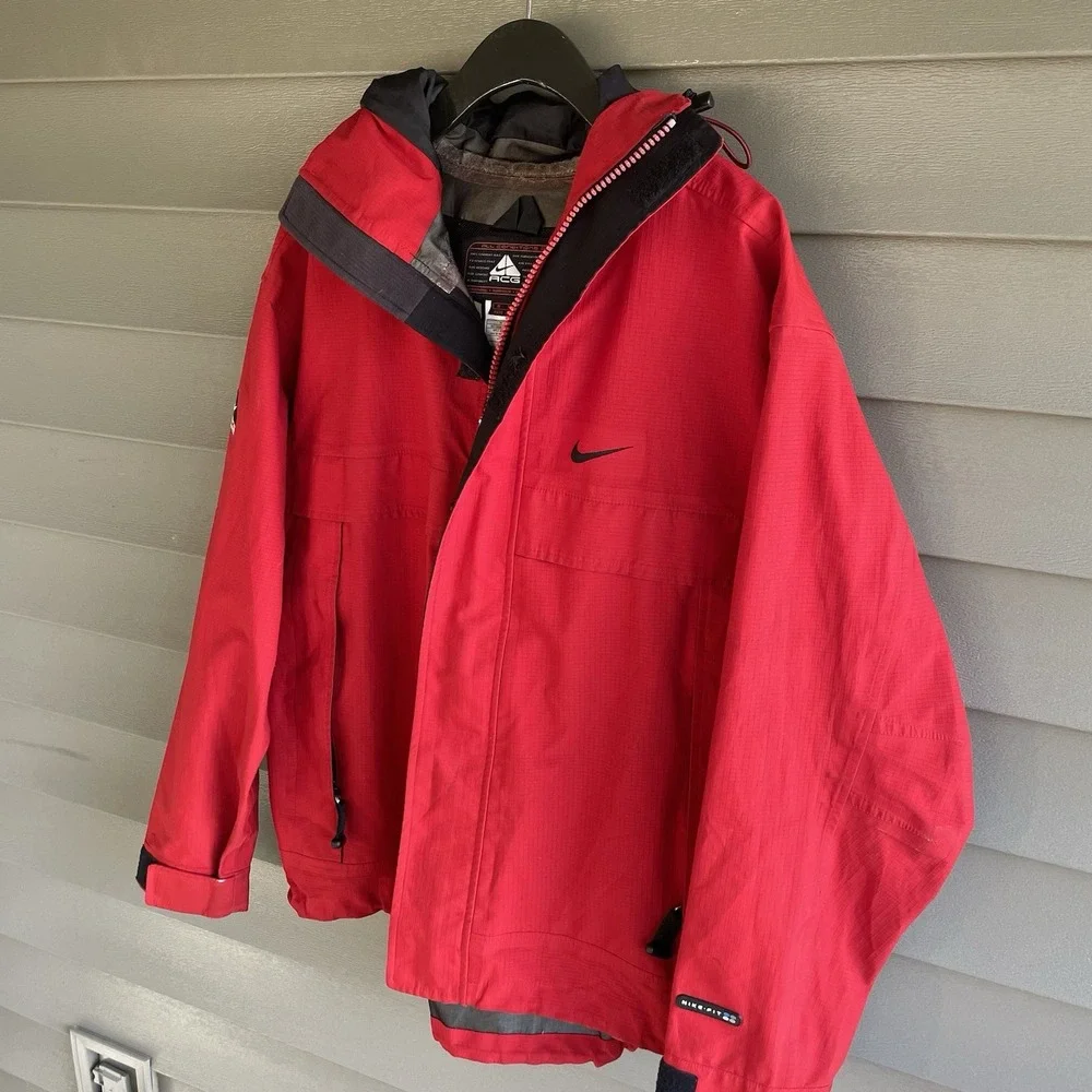 Vintage Nike ACG All Conditions Gear Jacket Men's Medium Red 90s Y2K